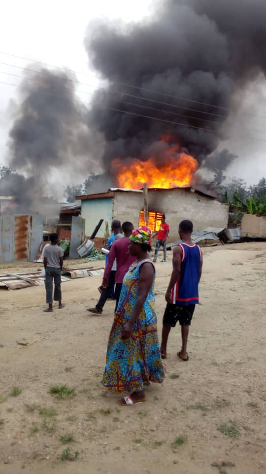 Father and daughter battle for lives after fire outbreak in Kasoa
