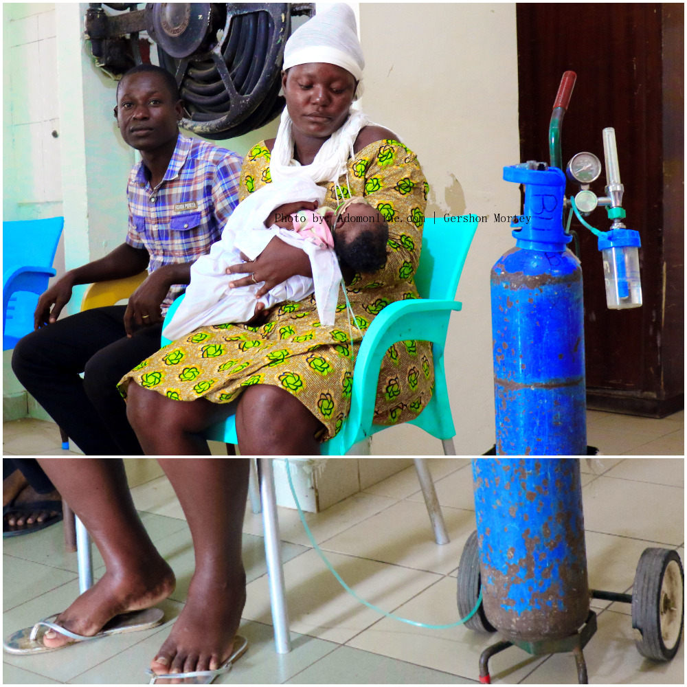 Lack of beds: Newly born babies receiving treatment on plastic chairs because there were no vacant beds at Korle-Bu Teaching Hospital