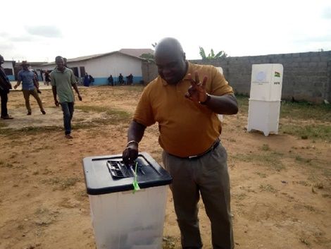 #NDCdecides: Julius Debrah casts his vote (Photos)