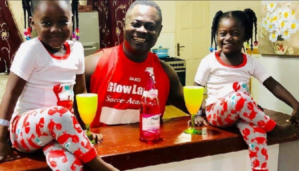 Photo: Odartey Lamptey shares photo of his daughters