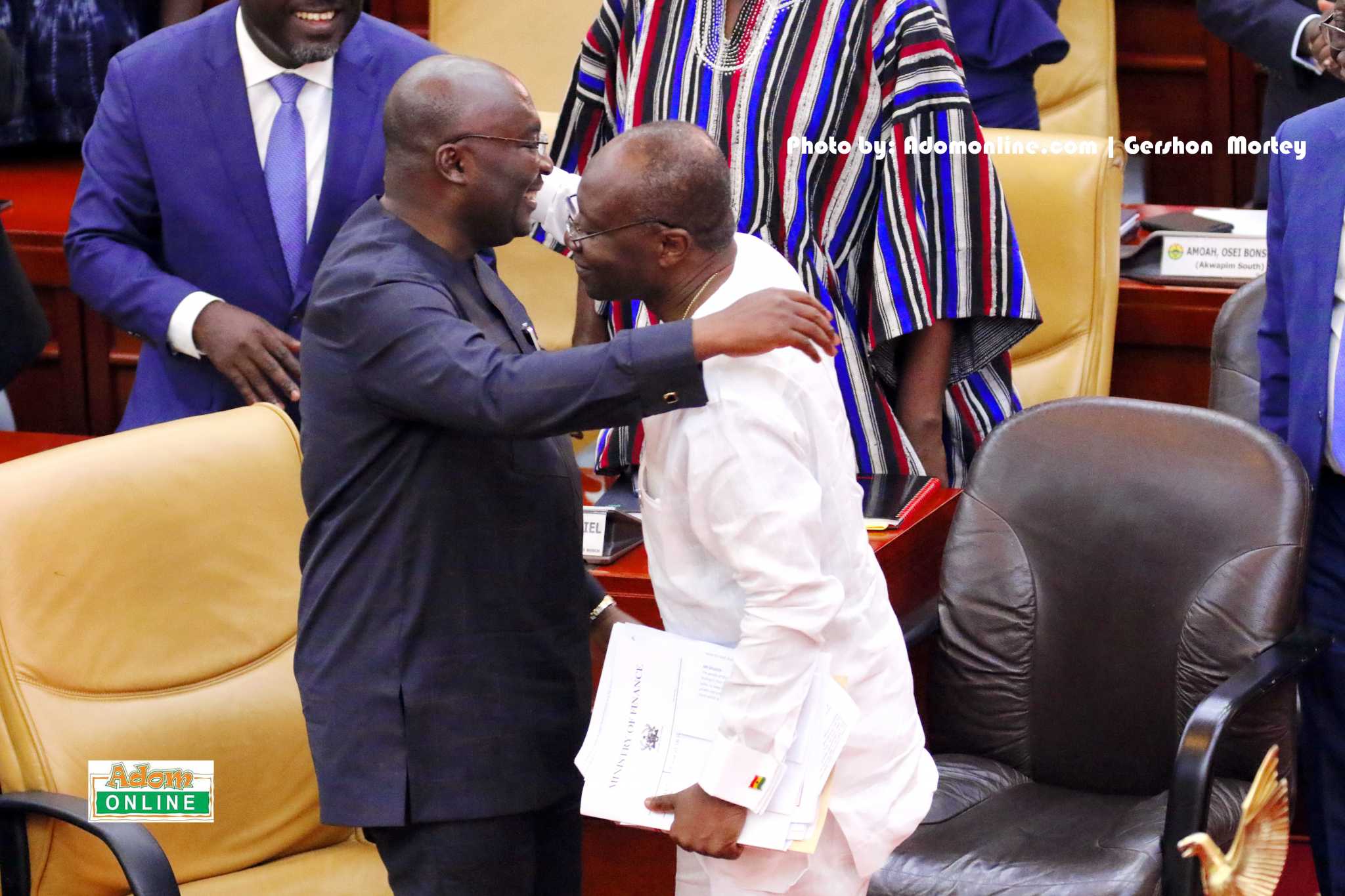 PHOTO OF THE WEEK: Bawumia gives Finance Minister a warm hug after budget presentation