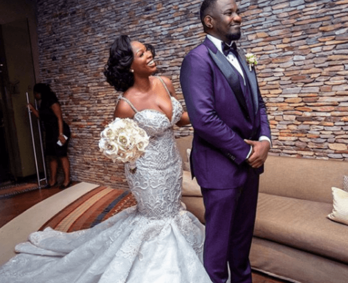 John Dumelo and wife after wedding John Dumelo and wife in a post-wedding shoot