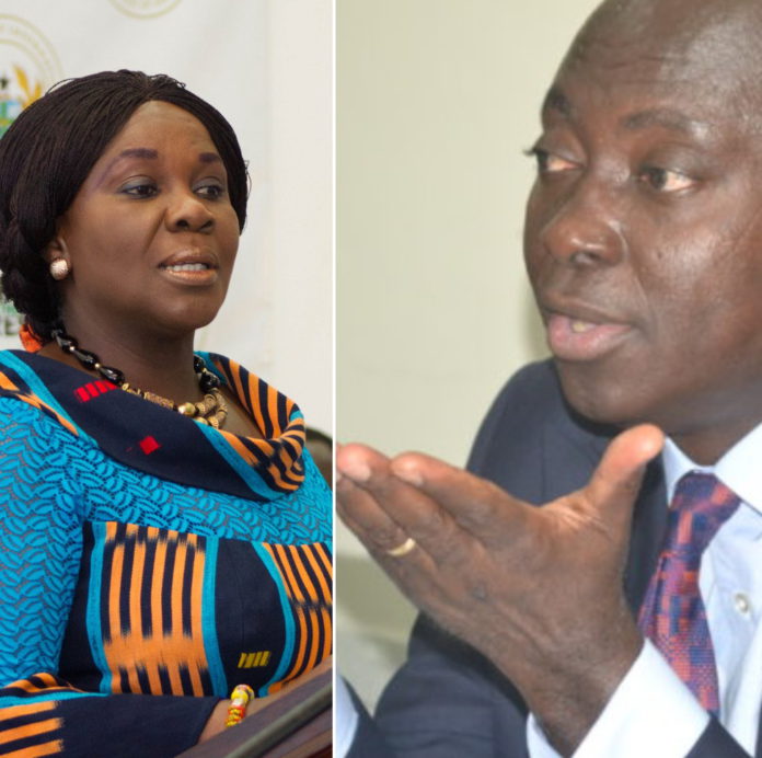 Cecilia Dapaah left, Samuel Atta Akyea Cecilia Dapaah left, Samuel Atta Akyea