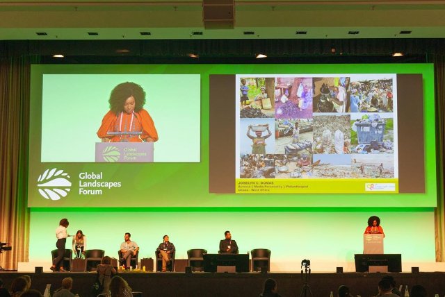 Joselyn Dumas addresses climate change forum in Bonn, Germany