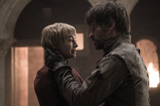 Cersei (Lena Headey) and Jaime Lannister (Nikolaj Coster-Waldau) shared a tearful goodbye