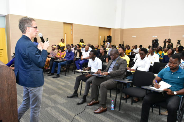 Mr Dario Bianchi, MTN’s Digital Consultant leading the presentation during the Bright Young CEO Summit Mr Dario Bianchi, MTN’s Digital Consultant leading the presentation during the Bright Young CEO Summit