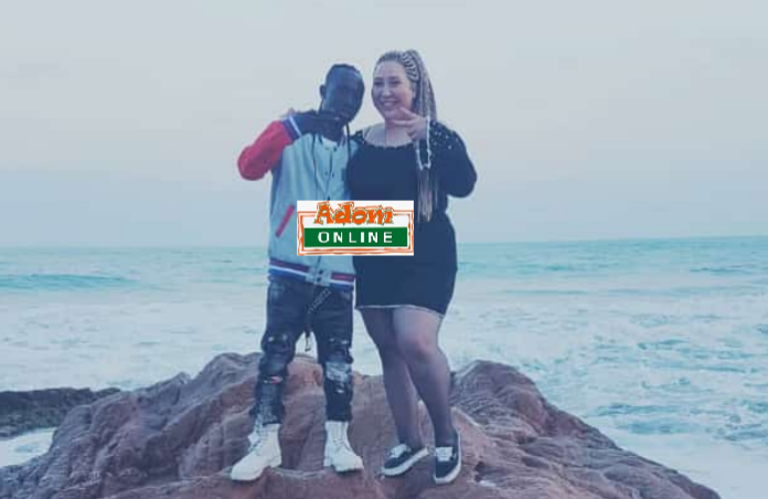 Patapaa and his girlfriend at Winneba beach