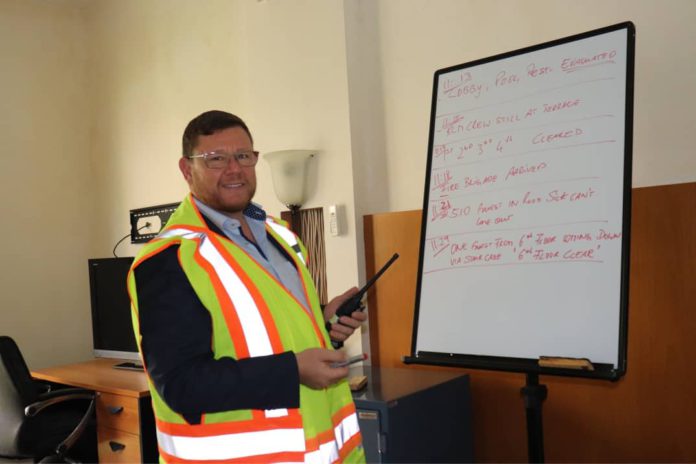 Rathgeb taking participants through safety lessons Rathgeb taking participants through safety lessons