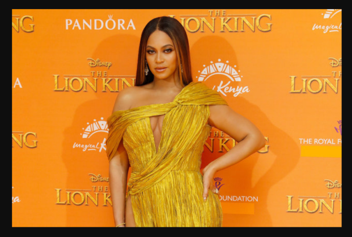 Beyonce at Lion King premeire