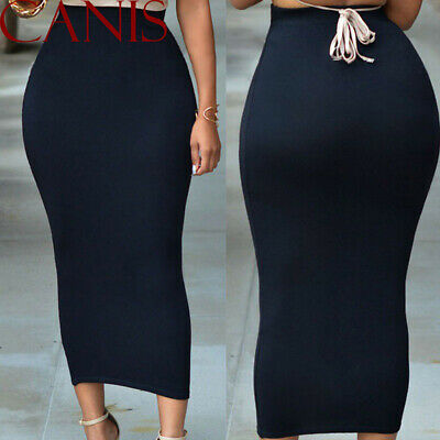 Muslim-Thick-Skirt-Bodycon-Slim-High-Waist-Stretch-_1 thick waist