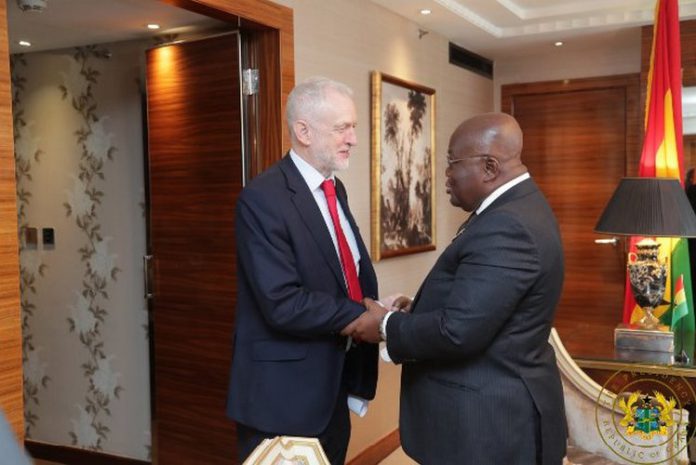 UK’s Labour party Jeremy Corbyn and Akufo Addo UK’s Labour party Jeremy Corbyn and Akufo Addo