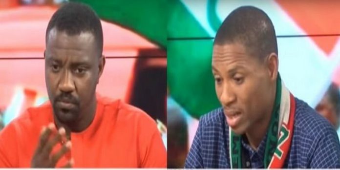 John Dumelo (L) and Francis-Xavier Sosu John Dumelo (L) and Francis-Xavier Sosu
