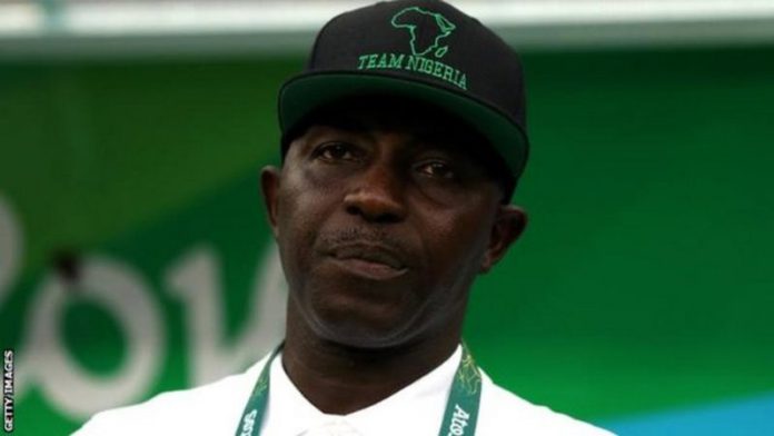 Samson Siasia coached Nigeria as they won bronze at the 2016 Olympics in Rio. Samson Siasia coached Nigeria as they won bronze at the 2016 Olympics in Rio.