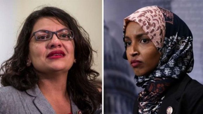 Congresswomen Rashida Tlaib (left) and Ilhan Omar Congresswomen Rashida Tlaib (left) and Ilhan Omar