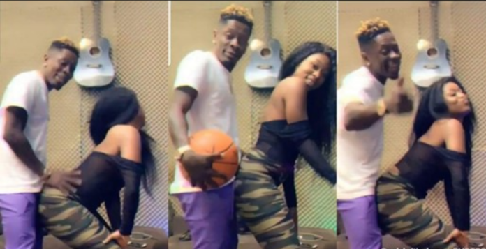 Shatta Wale and Efia Odo dance in his studio