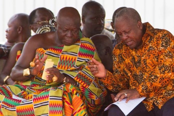 Asantehene and John Mahama Asantehene and John Mahama