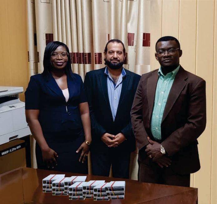 In Picture: Right -Prof. Issac Julius Aseidu-Gyekye with Mr. Fadi Fattal and Mrs. Susan Fosua Okan of the School of Pharmacy In Picture: Right -Prof. Issac Julius Aseidu-Gyekye with Mr. Fadi Fattal and Mrs. Susan Fosua Okan of the School of Pharmacy