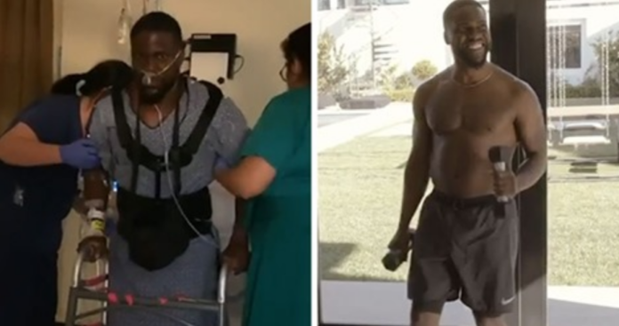 Kevin Hart is speaking out and giving fans a glimpse into his road to recovery for the first time since sustaining a serious back injury in his L.A. car crash. Kevin Hart is speaking out and giving fans a glimpse into his road to recovery for the first time since sustaining a serious back injury in his L.A. car crash.