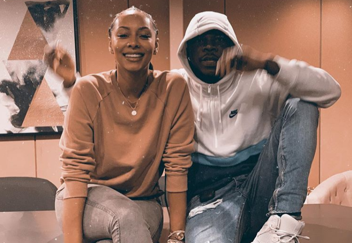 Stonebwoy captured in a photo with Keri Hilson Stonebwoy captured in a photo with Keri Hilson
