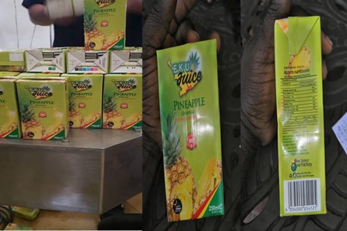 Pineapple Juice from the Ekumfi Juice Factory under One District One factory Pineapple Juice from the Ekumfi Juice Factory under One District One factory