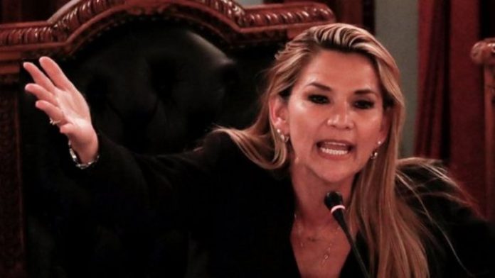 Jeanine Áñez proclaimed herself interim president Jeanine Áñez proclaimed herself interim president