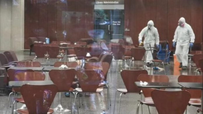 his is a photo of the aftermath of one incident at the University of Toronto. (Submitted by Jason Huang) his is a photo of the aftermath of one incident at the University of Toronto. (Submitted by Jason Huang)