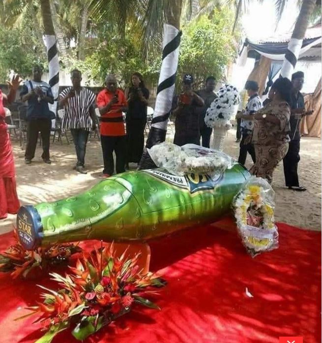 Beer-bottle-shaped coffin Beer-bottle-shaped coffin