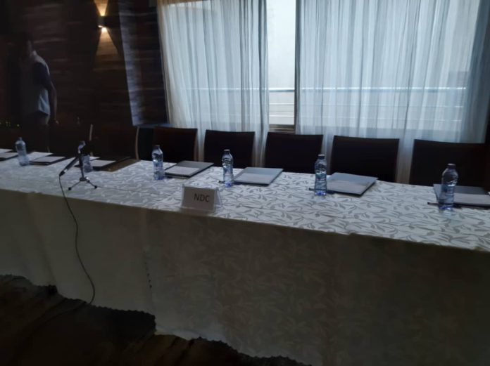 Seats reserved for the NDC at Vigilantism Dialogue empty Seats reserved for the NDC at Vigilantism Dialogue empty