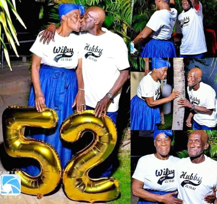 Couple married for over 52 years