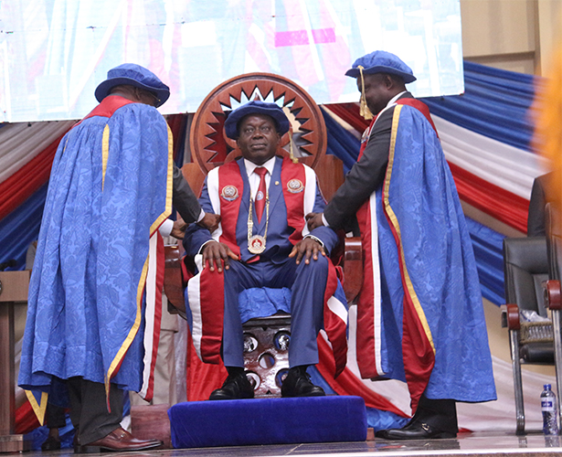 Rev Prof Afful-Broni being inducted into office