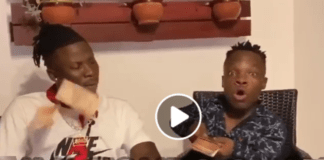 Dancehall artiste Stonebwoy was spotted having a good time with social media sensation Shatta Bundle.