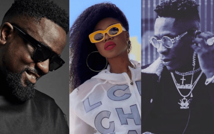 File Photo: Sarkodie (L), Becca (M) and Shatta Wale File Photo: Sarkodie (L), Becca (M) and Shatta Wale