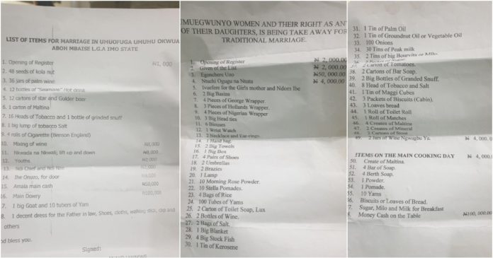 The traditional list The traditional list