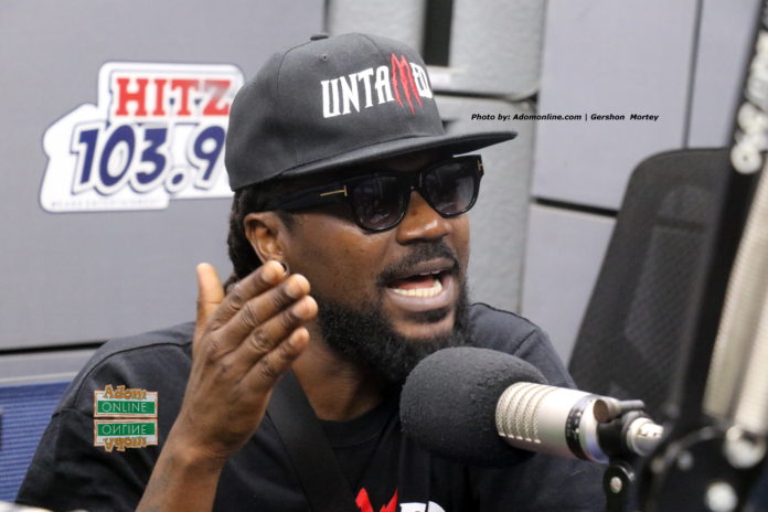 Dancehall act Samini Samini wears Untamed T-shiirt on Daybreak Hitz