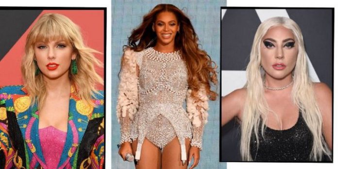 Taylor Swift, Beyonce and Lady Gaga Taylor Swift, Beyonce and Lady Gaga