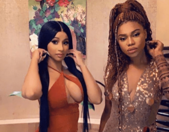Cardi B and Becca (R) in Ghana Cardi B and Becca (R) in Ghana