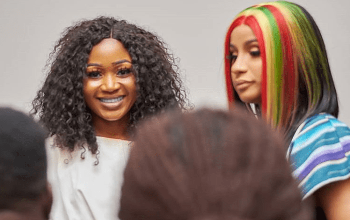 Akuapem Poloo and Cardi B (R) Akuapem Poloo and Cardi B (R)