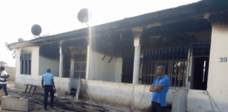 The fire destroyed a three-bedroom apartment housing three teachers of the Bole Nursing College