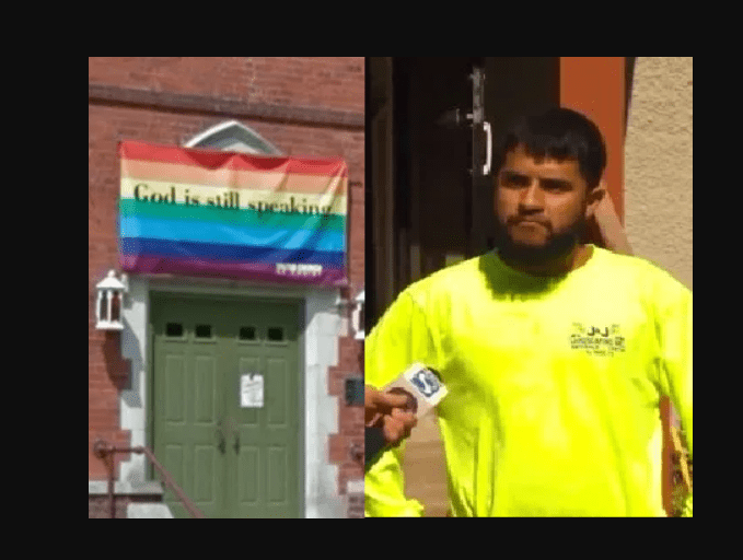 Man jailed for 16 years for pulling down gay flag and burning it Man jailed for 16 years for pulling down gay flag and burning it