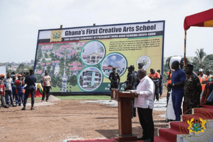 President Akufo-Addo cuts sod for Creative Arts SHS President Akufo-Addo cuts sod for Creative Arts SHS