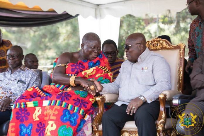 President Akufo-Addo with Otumfuo Osei Tutu II President Akufo-Addo with Otumfuo Osei Tutu II