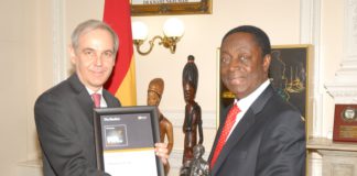 Dr Kwabena Duffuor, receiving the 'The Banker' African Finance Minister of the Year Award at a ceremony in London