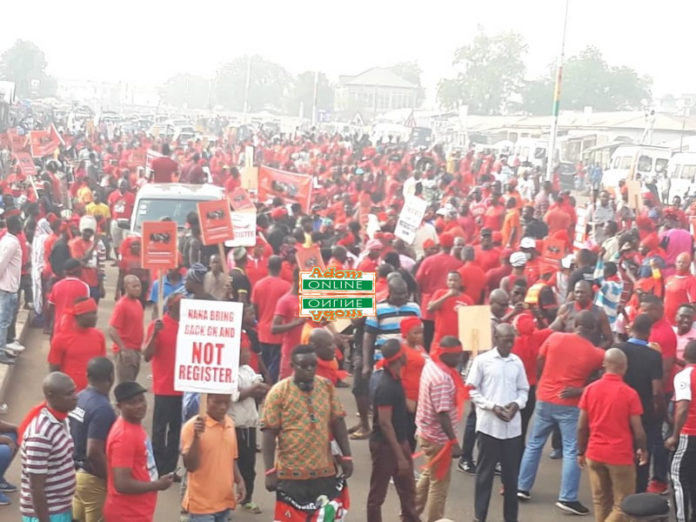 opposition parties demo against new voters register opposition parties demo against new voters register