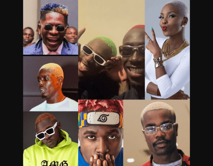 Ghanaian musicians who have their hair dyed Ghanaian musicians who have their hair dyed