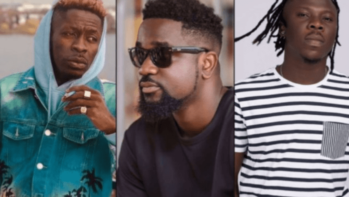 Shatta Wale, Sarkodie and Stonebwoy had their songs making an appearance on the list Shatta Wale, Sarkodie and Stonebwoy had their songs making an appearance on the list