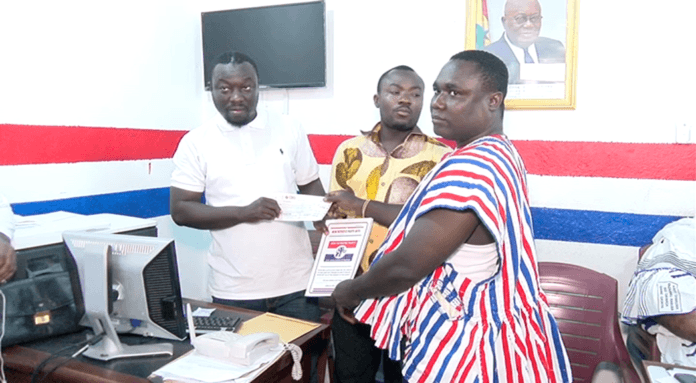 Speaking to the media after picking the forms, party chairman, Frank Debrah, said he decided to pick the form for the MP to contest again because he had an "unfinished business" at Ablekuma Central Speaking to the media after picking the forms, party chairman, Frank Debrah, said he decided to pick the form for the MP to contest again because he had an "unfinished business" at Ablekuma Central