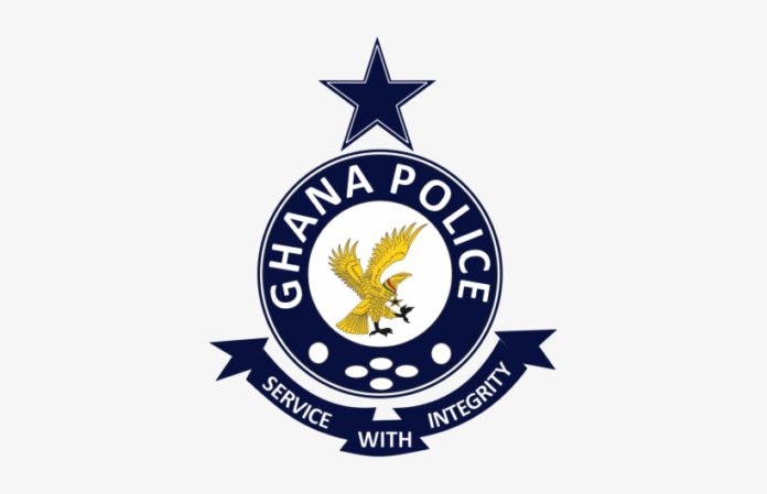 Ghana Police Service logo Police officers