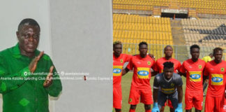 Dr Kyei with Kotoko players