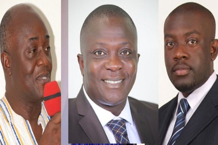 L-R: Dan Botwe, Bryan Acheampong and Kojo Oppong Nkrumah L-R: Dan Botwe, Bryan Acheampong and Kojo Oppong Nkrumah