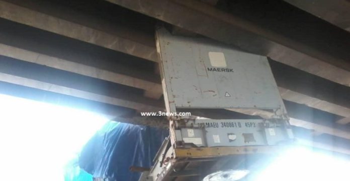 Damaged Ashaiman Bridge on the Accra-Tema motorway Damaged Ashaiman Bridge on the Accra-Tema motorway